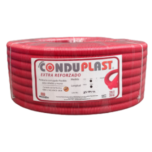 Poliducto corrugado Extra-reforzado, 1/2″